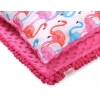 Set: Wendedecke doppelseitig + Kissen - Flamingo
