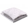 Set: Wendedecke doppelseitig + Kissen - Mini Sternchen grau