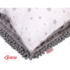 Set: Wendedecke doppelseitig + Kissen - Mini Sternchen grau