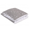 Set: Wendedecke doppelseitig + Kissen - Mini Sternchen grau
