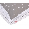 Set: Wendedecke doppelseitig + Kissen - Mini Sternchen grau