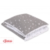 Set: Wendedecke doppelseitig + Kissen - Mini Sternchen grau