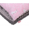 Set: Wendedecke doppelseitig + Kissen - rosa Hasen