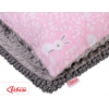 Set: Wendedecke doppelseitig + Kissen - rosa Hasen