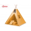 MEGA Set: Teepee Kinderspiel-Zelt+ Spielmatte+ Kissen + Schmuckfedern GRATIS! - honiggelb