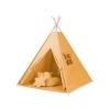 MEGA Set: Teepee Kinderspiel-Zelt+ Spielmatte+ Kissen + Schmuckfedern GRATIS! - honiggelb