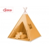 MEGA Set: Teepee Kinderspiel-Zelt+ Spielmatte+ Kissen + Schmuckfedern GRATIS! - honiggelb
