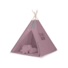 MEGA Set: Teepee Kinderspiel-Zelt+ Spielmatte+ Kissen + Schmuckfedern GRATIS! - Pastellviolett