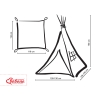 MEGA Set: Teepee Kinderspiel-Zelt+ Spielmatte+ Kissen + Schmuckfedern GRATIS! - Pastellviolett