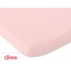 Spannbettlaken aus Baumwolle für Baby- und Kinderbetten 140x70cm puderrosa
