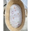 Spannbettlaken aus Baumwolle für Stubenwagen 75x35 cm - Wald Delikatesse