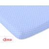 Spannbetttuch für Baby- und Kinderbetten Baumwolle 120x60cm Blau-Punktemuster