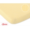 Spannbetttuch für Baby- und Kinderbetten Baumwolle 120x60cm gelbe Streifen