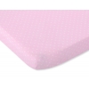 Spannbetttuch für Baby- und Kinderbetten Baumwolle  120x60cm Rosa-Punktemuster