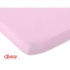 Spannbetttuch für Baby- und Kinderbetten Baumwolle  120x60cm Rosa-Punktemuster