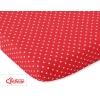 Spannbetttuch für Kinderbett 140x70cm Baumwolle 140x70cm Rot-Punktemuster