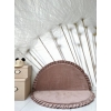 Spielmatte Beige rund 105x105 cm VELVET