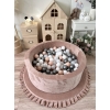Spielmatte Beige rund 105x105 cm VELVET