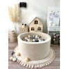 Spielmatte rund 105x105 cm VELVET Creme