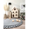 Spielmatte VELVET Grau rund 105x105