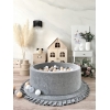 Spielmatte VELVET Grau rund 105x105