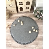 Spielmatte VELVET Grau rund 105x105