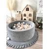 Spielmatte VELVET Grau rund 105x105