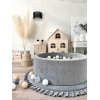 Spielmatte VELVET Grau rund 105x105