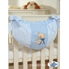 Spielzeugtasche - Bär mit Schleife blue