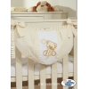 Spielzeugtasche - Bär mit Schleife weiß