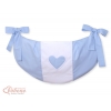 Spielzeugtasche für Babybett - Hängende Herzen blau