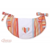 Spielzeugtasche für Babybett - Hängende Herzen orange gestreift