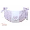 Spielzeugtasche für Babybett - Hängende Herzen rosa Blümchen