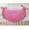 Spielzeugtasche - Hängende Herzen dunkel rosa kariert