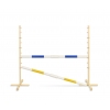 Sprunghindernis für Hobby-Pferd 160 cm mit zwei Stangen 50mm - blau