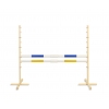 Sprunghindernis für Hobby-Pferd 160 cm mit zwei Stangen 50mm - blau