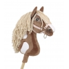 Steckenpferd Braunes Pferd mit Weiße Schecke