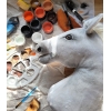 Steckenpferd für Sport Hobbyhorse - weißes Pferd A4