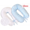 Still - und Entspannungskissen - Simple chevron blau-weiß
