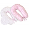 Still - und Entspannungskissen - Simple chevron rosa-weiß