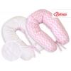 Still - und Entspannungskissen - Simple chevron rosa-weiß