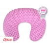 Stillkissen - Grau - Rosa-Blumenmuster