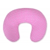 Stillkissen - Grau - Rosa-Blumenmuster