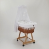 Stubenwagen Baby Naturweide Weiß