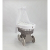 Stubenwagen graues Rattan