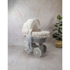 Stubenwagen mit Bettwäsche-Set beige