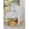 Stubenwagen mit Haube- Amelie Blumenmuster grau