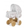 Stubenwagen mit Haube- Amelie Blumenmuster grau