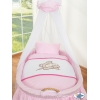 Stubenwagen mit Himmel Bettwäsche Teddy Bär Barnaba rosa
