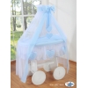 Stubenwagen mit Himmel Deluxe - Amelie blau